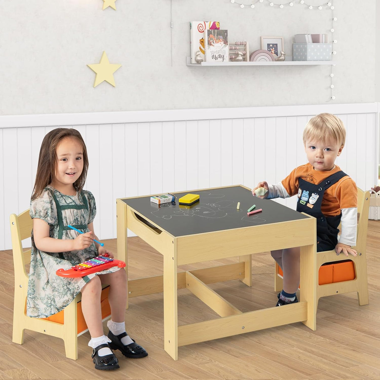 Juego de mesa y sillas para niños mesa de actividades
