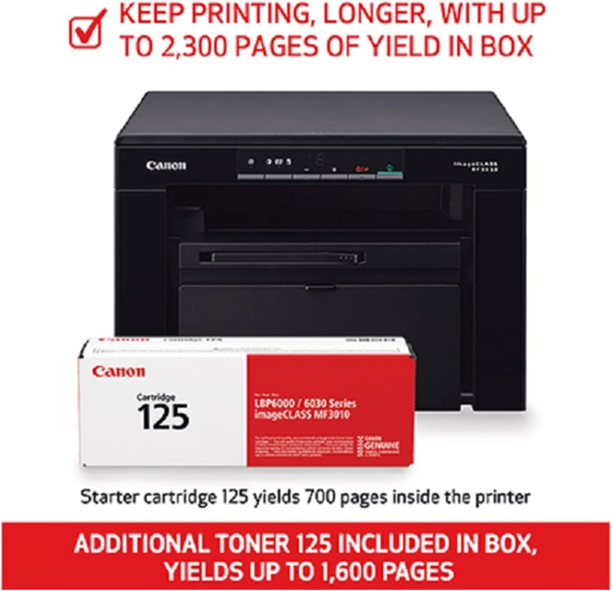 Impresora láser monocromática con cable con escáner USB