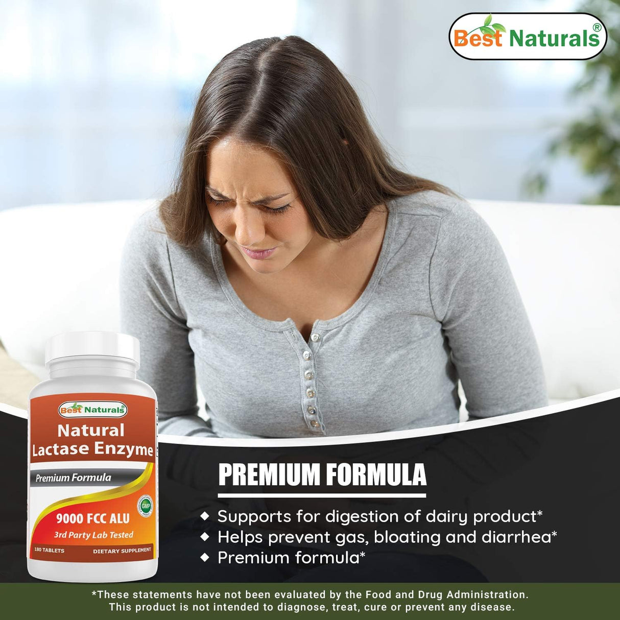 Suplementos Alimenticios de alivio con enzima lactasa