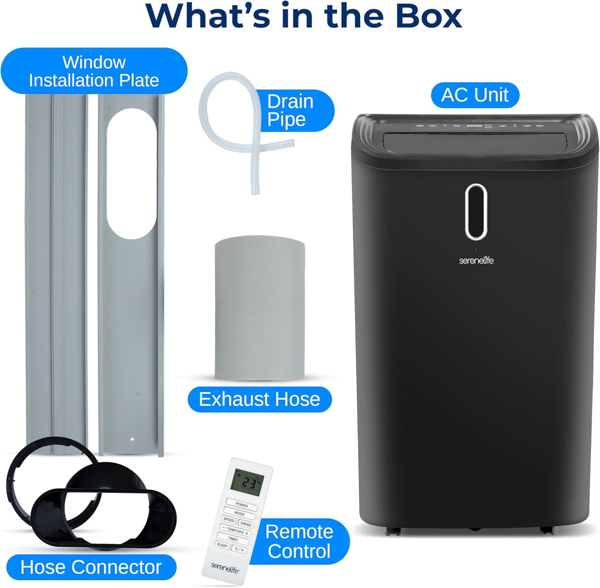 Aire acondicionado portátil SereneLife 12000 BTU SLPAC242B