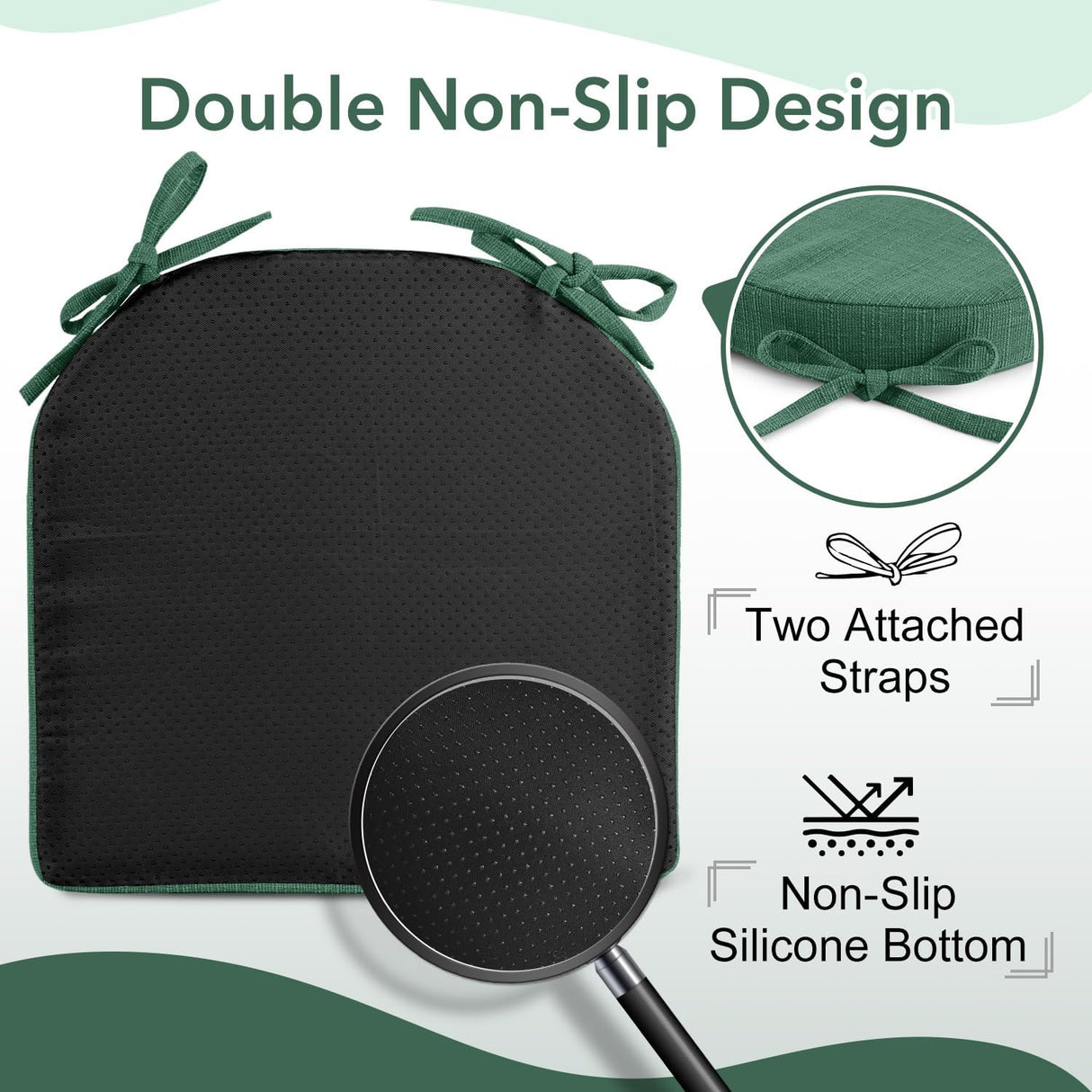 Cojines para Sillas de Comedor Downluxe, Espuma Memoria, 4 Pzas