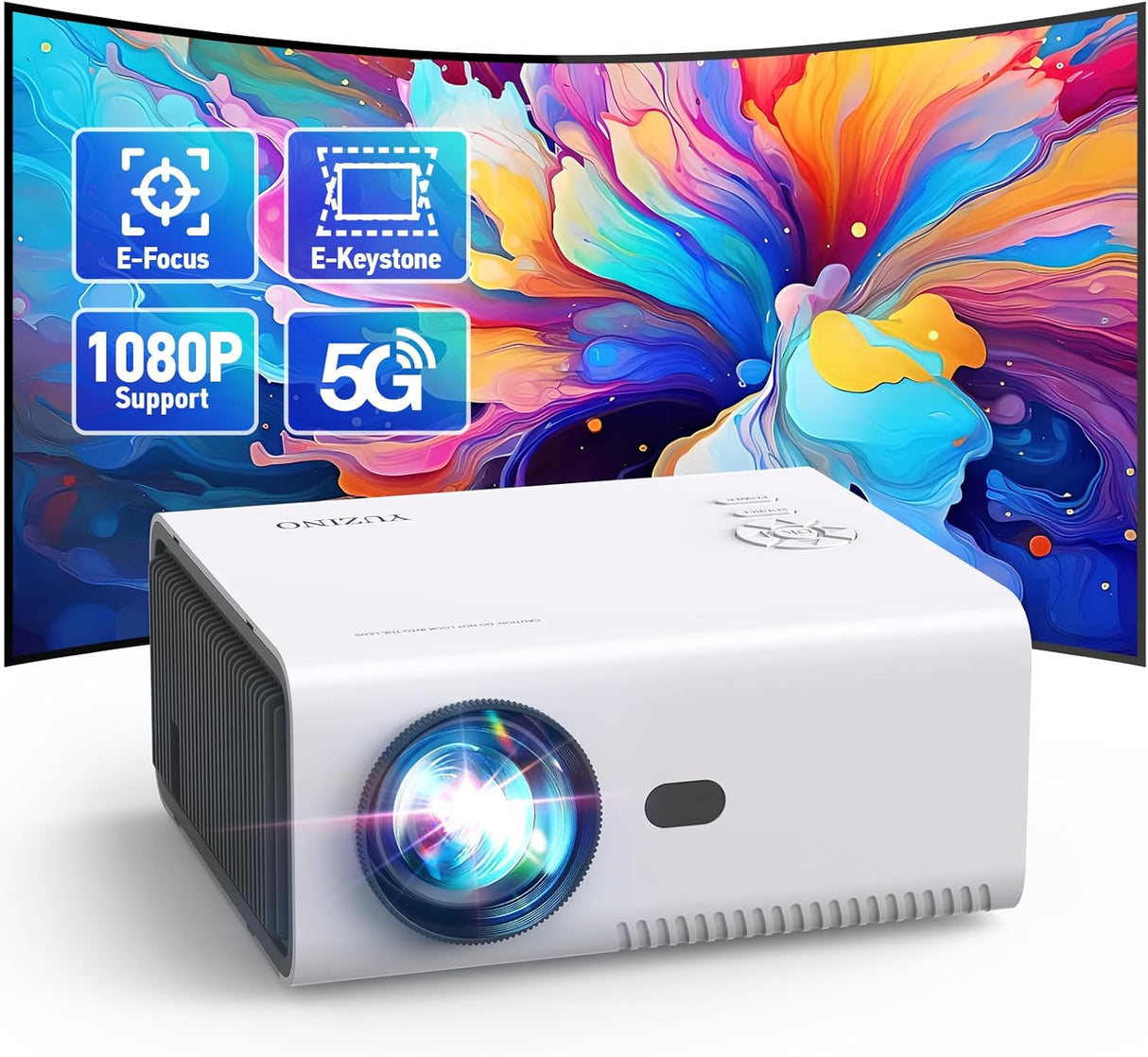 Proyector Mini YUZINO Full HD 1080P, WiFi, Bluetooth, 2024