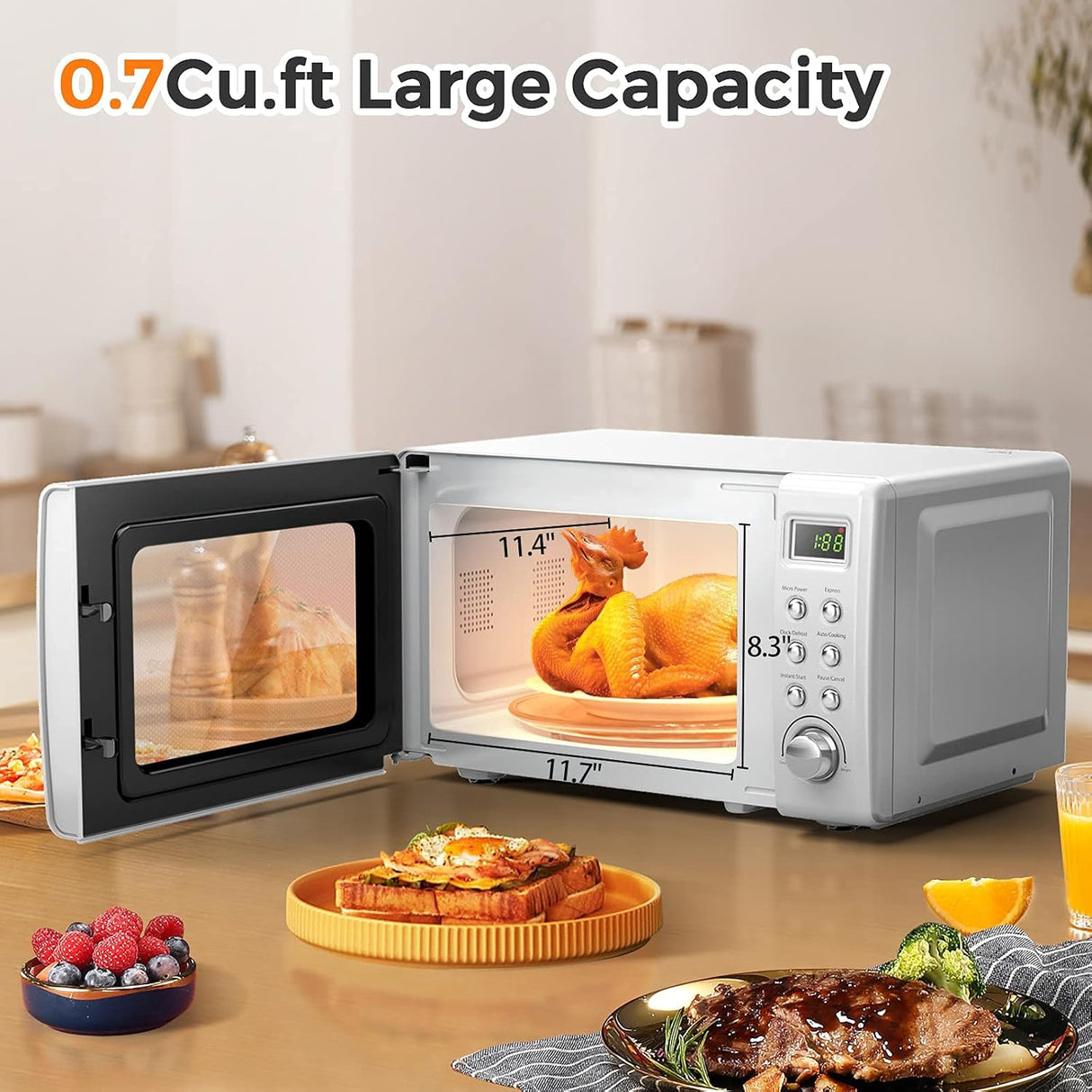 Microondas ARLIME 0.7 Cu ft 700W, 5 Potencias y Retro