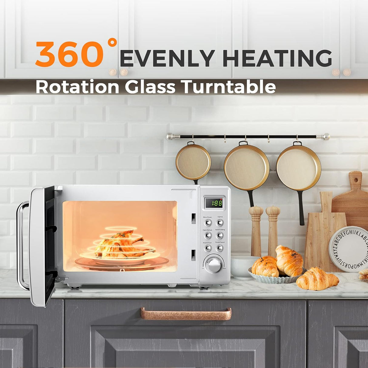 Microondas ARLIME 0.7 Cu ft 700W, 5 Potencias y Retro