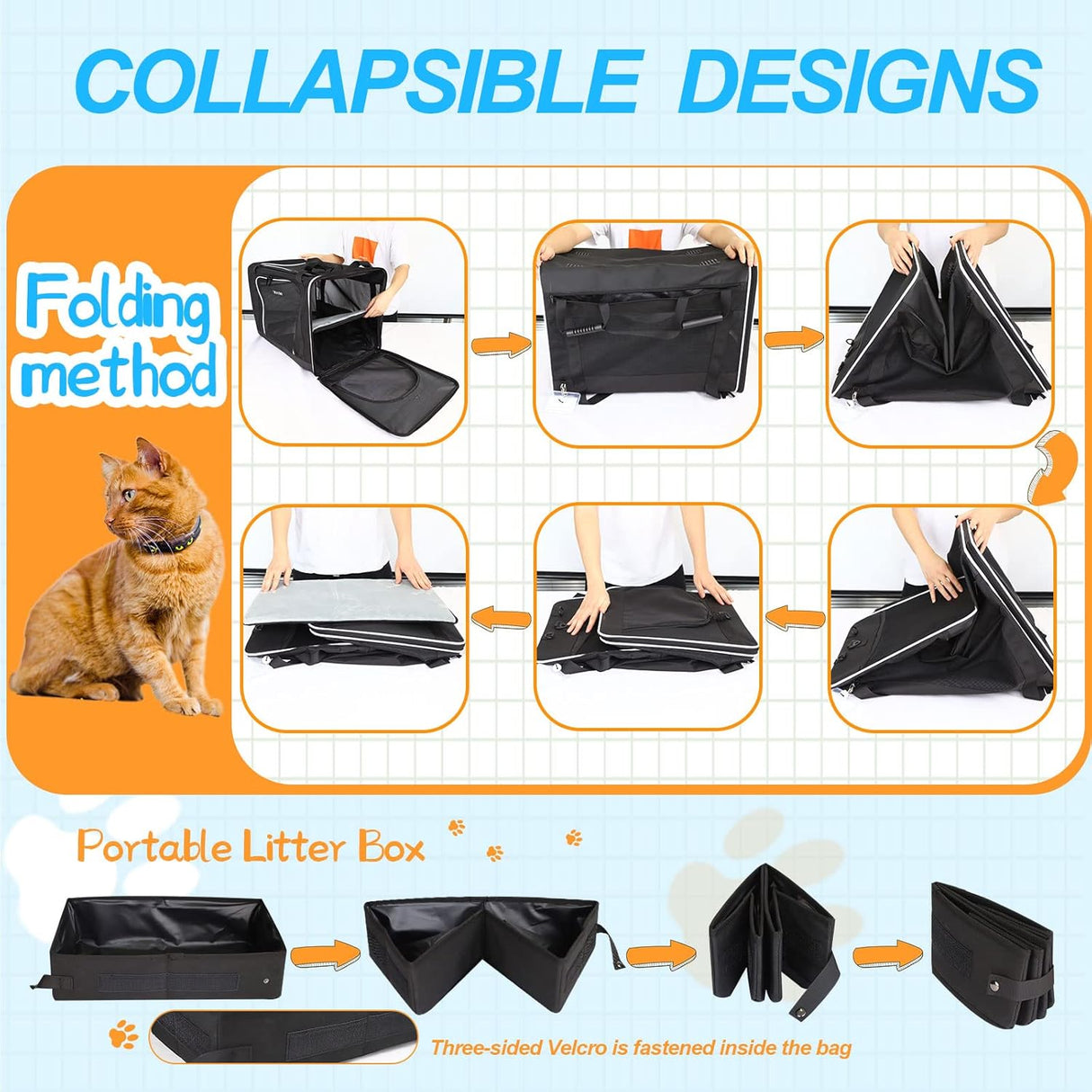 Transportín Petskd 24x17x17 para gatos y perros medianos
