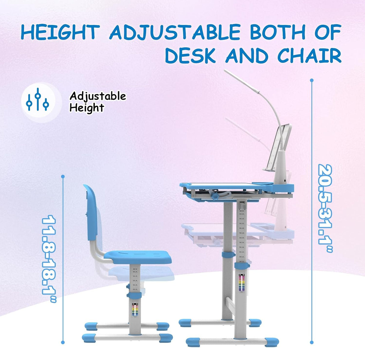 Juego de escritorio inclinable de 40 grados BELANITAS