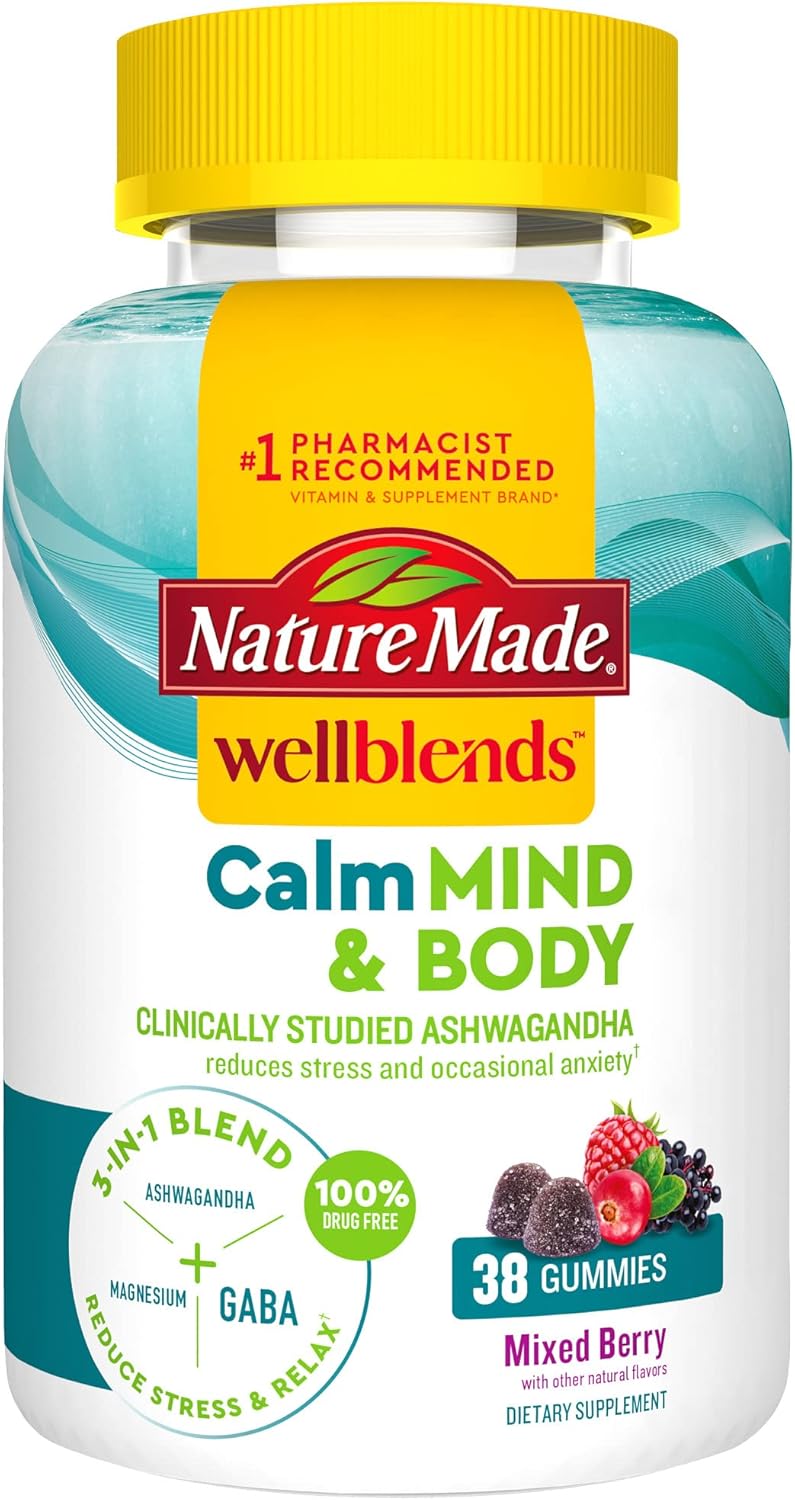 Suplemento Nature Made Wellblends calma mente y cuerpo