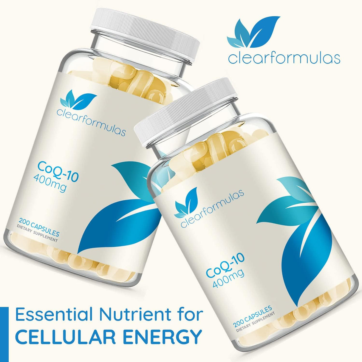 CoQ10 400mg 200 cápsulas de absorción rápida sin OMG