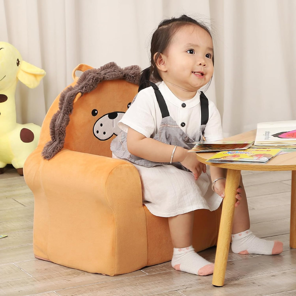 MOMCAYWEX Cuddly - Silla de personaje premium, Little Lion