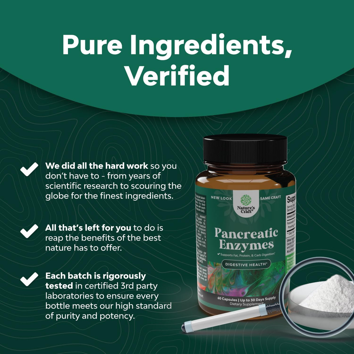 Suplementos Enzimas digestivas de pancreatina para la salud