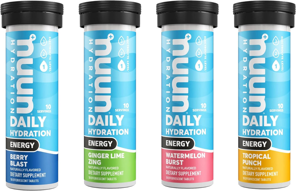 Suplemento Nuun Energía cafeína vitaminas B ginseng 40 und