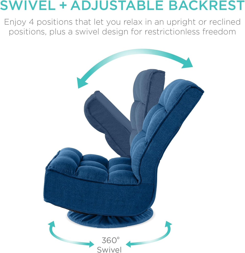 Silla Gaming para el hogar, Azul oscuro Best Choice Products