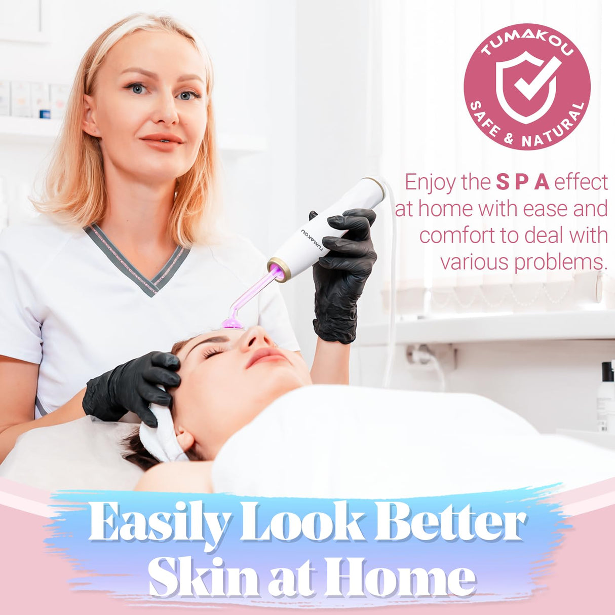 Máquina facial de alta frecuencia portátil con 6 tubos