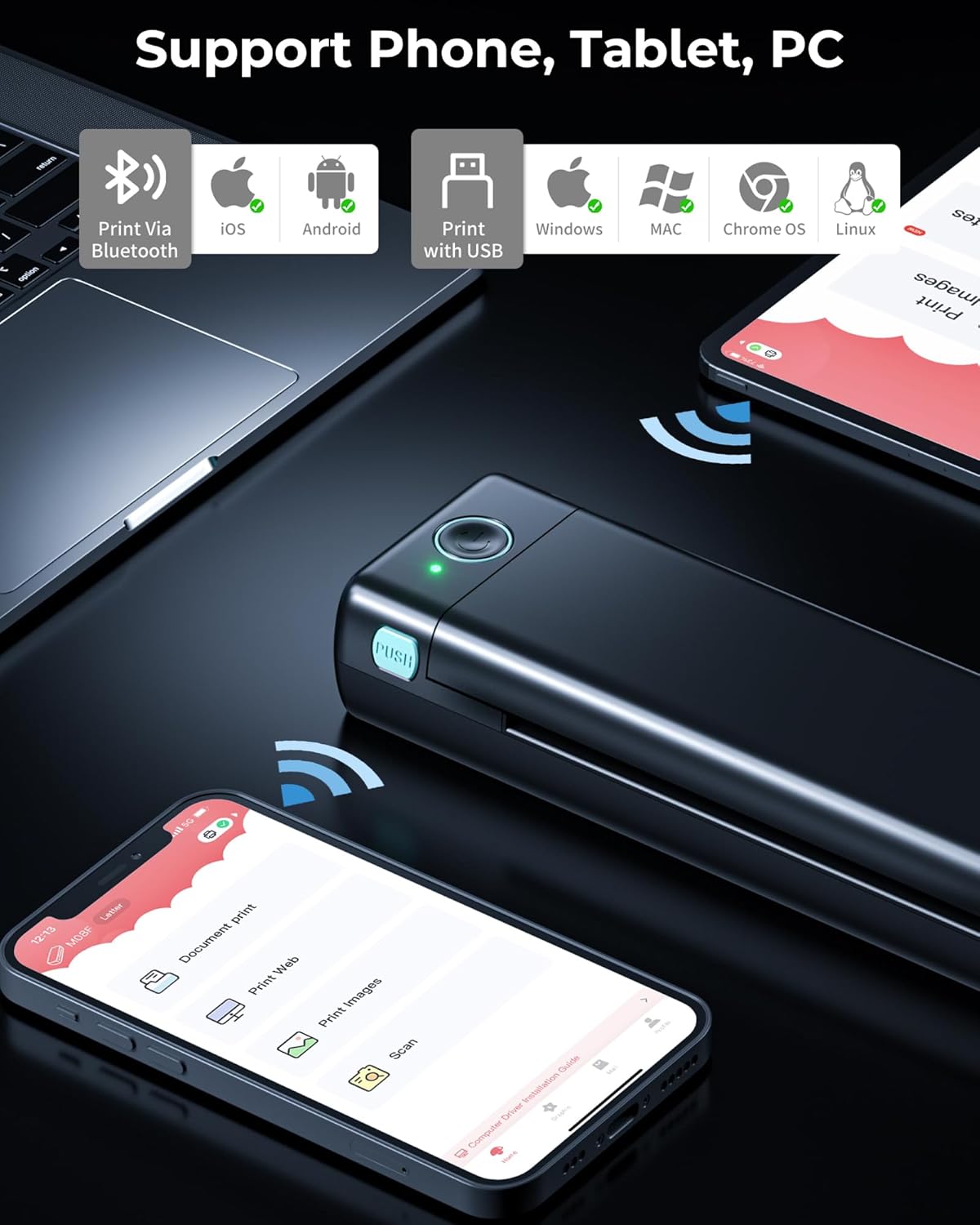 Itari M08F - Impresora portátil de plantillas de tatuaje.