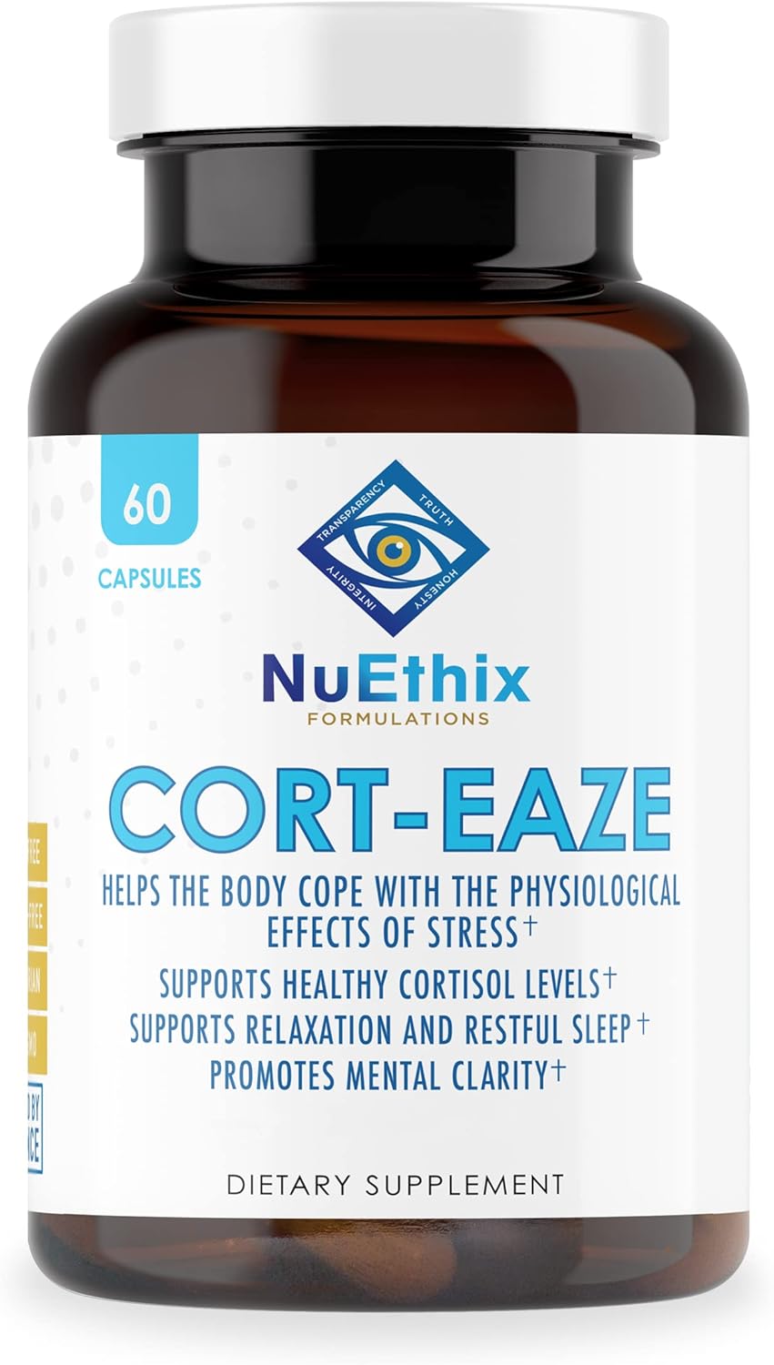 Suplemento Cortisol NuEthix - Relajación y Sueño Profundo, 60 Cápsulas