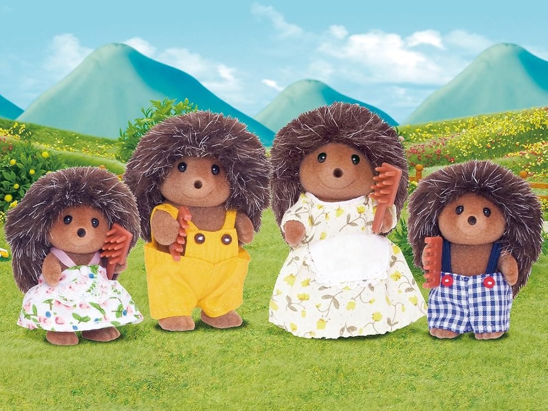familia de erizos peluches
