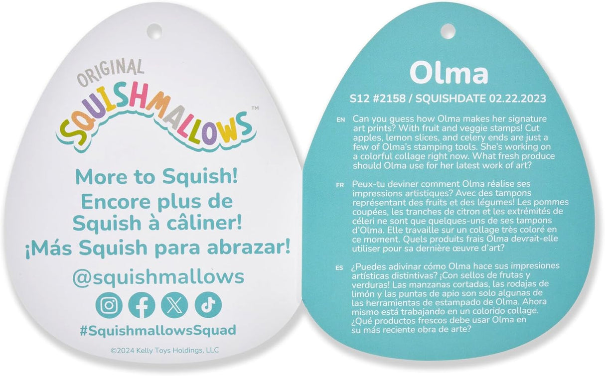 Peluche Squishmallows 12 Olma Gato Fresa - Jazwares Original