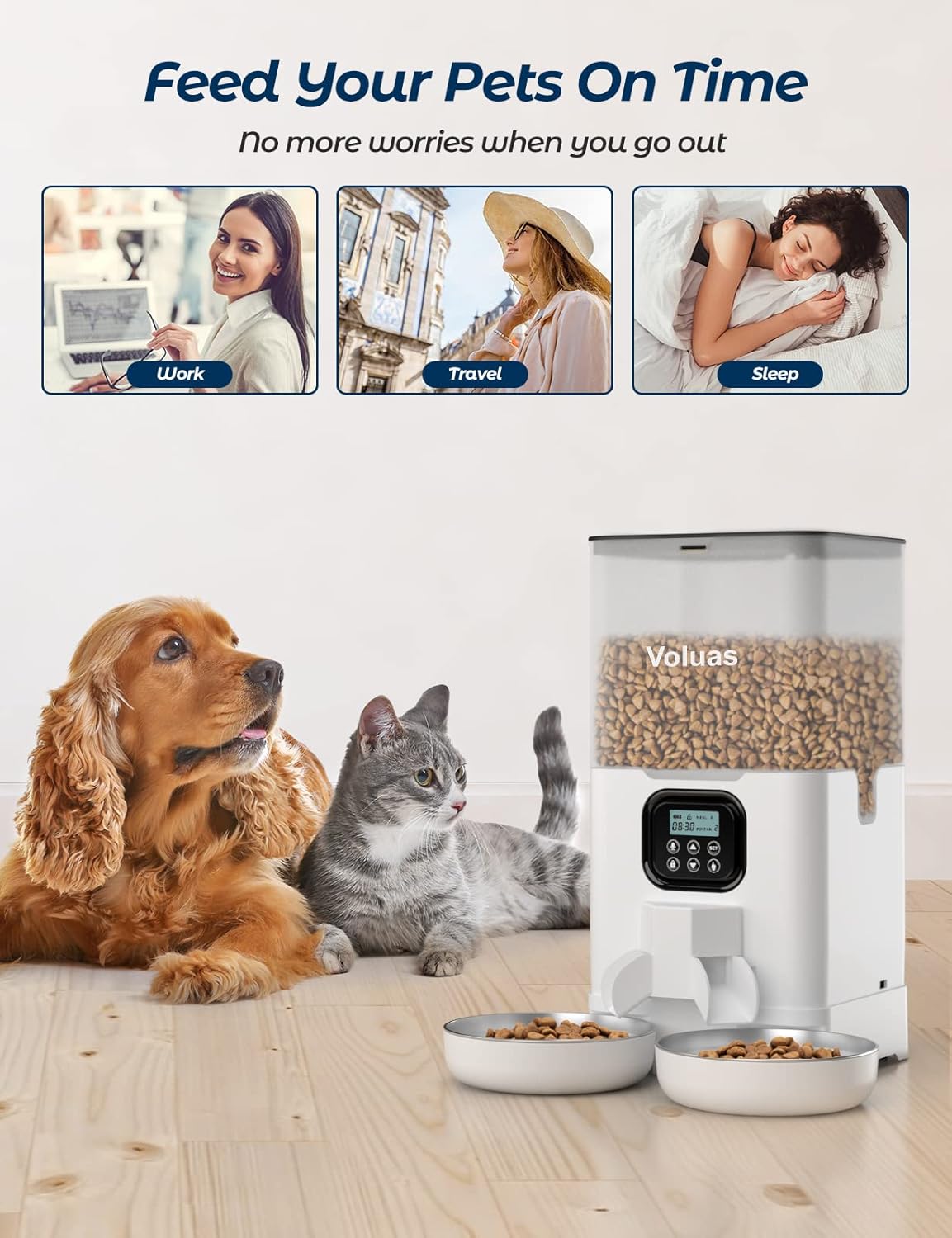 Comederos automáticos para gatos cuencos de acero inoxidable