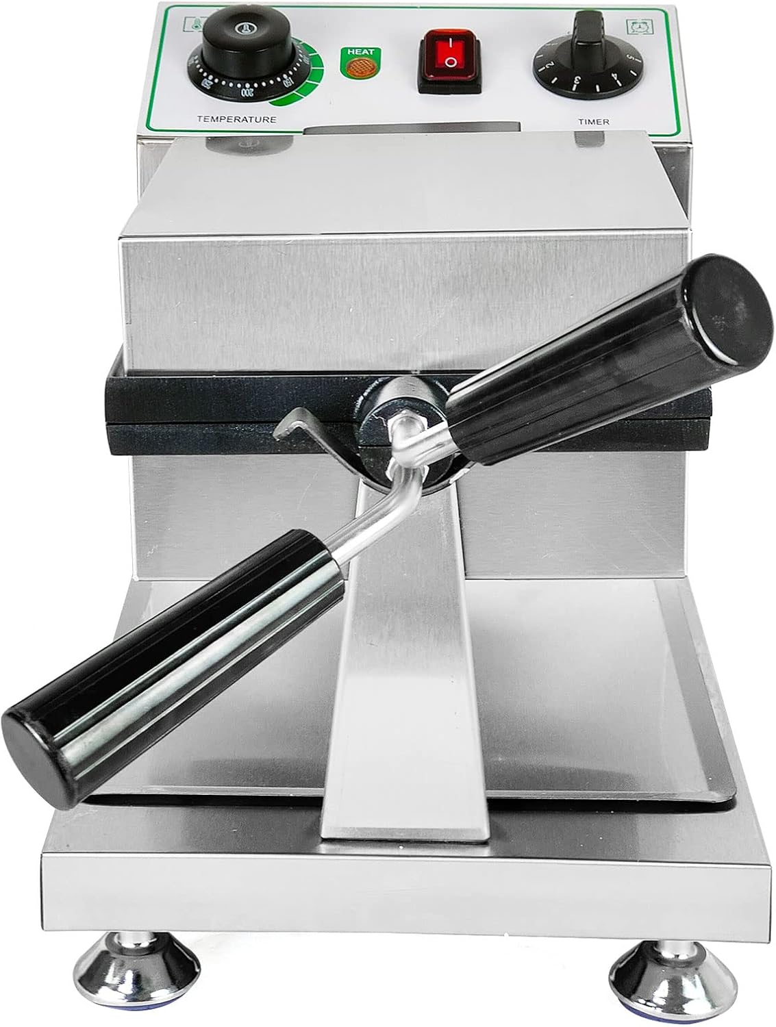 Máquina de Waffles Bubble, 1200W, Teflón, 122-572℉, Comercial