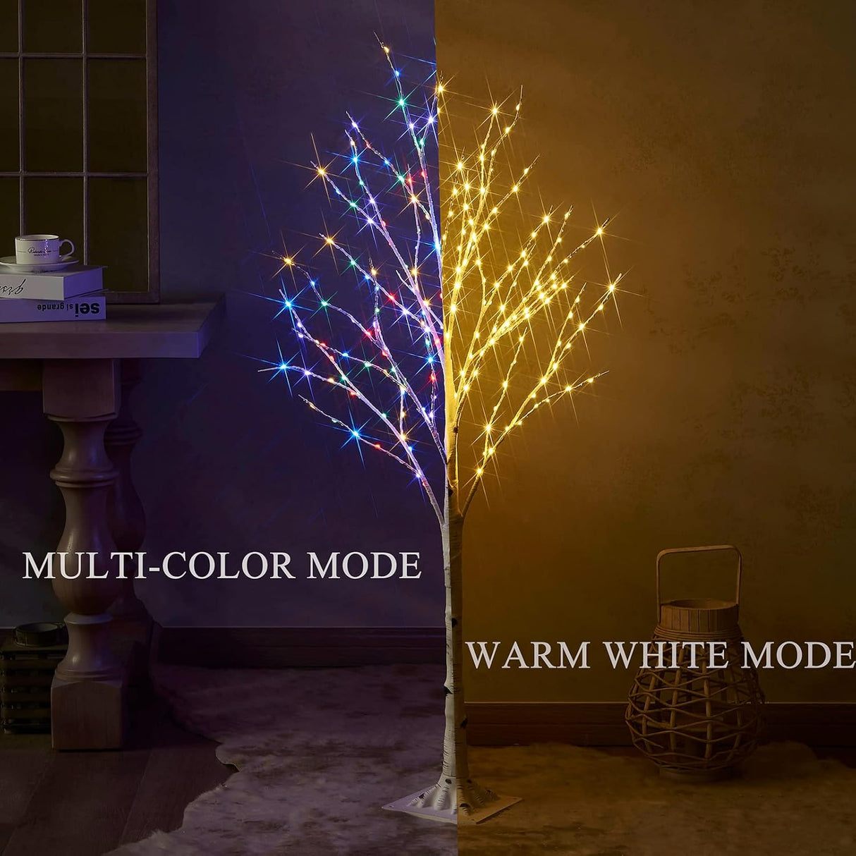 Árbol de Luz LED Birchlitland 4FT 200L Decoración Navideña