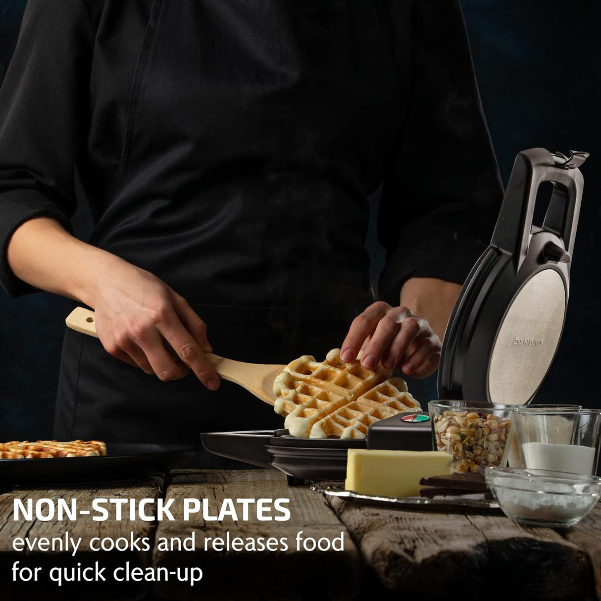 Waflera Belga OVENTE, placas antiadherentes, WMF1440BR