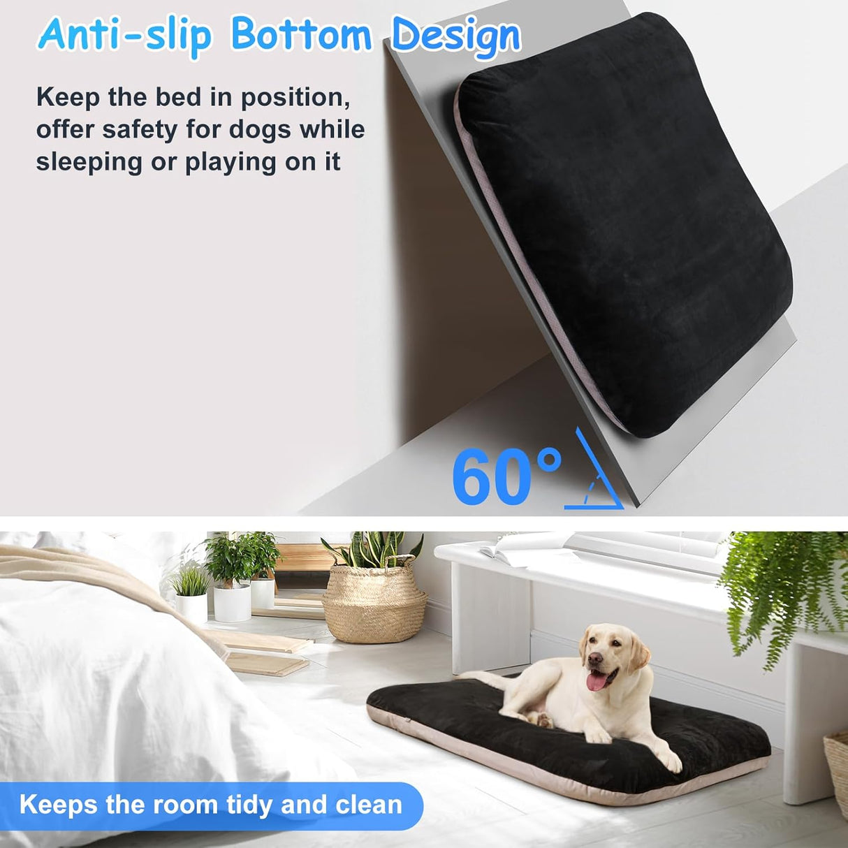 Cama ortopédica para perros XL Magic Dog, 47 pulgadas, suave