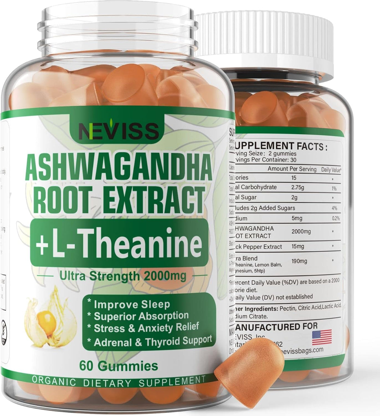 Gomitas de mezcla patentada bálsamo de limón para relajarse