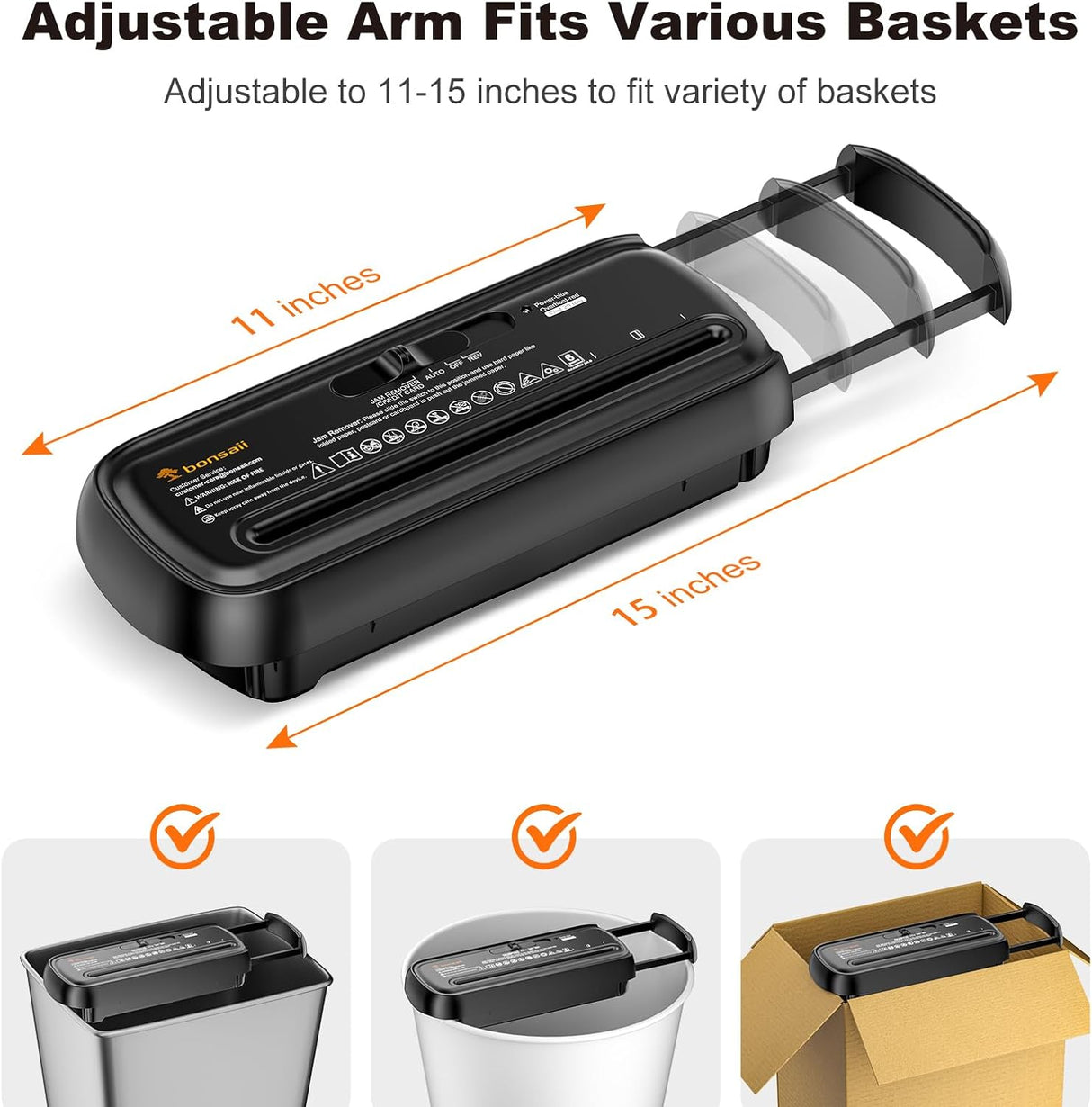 Bonsaii Trituradora de Papel 6 Hojas Sin Canasta S123-B