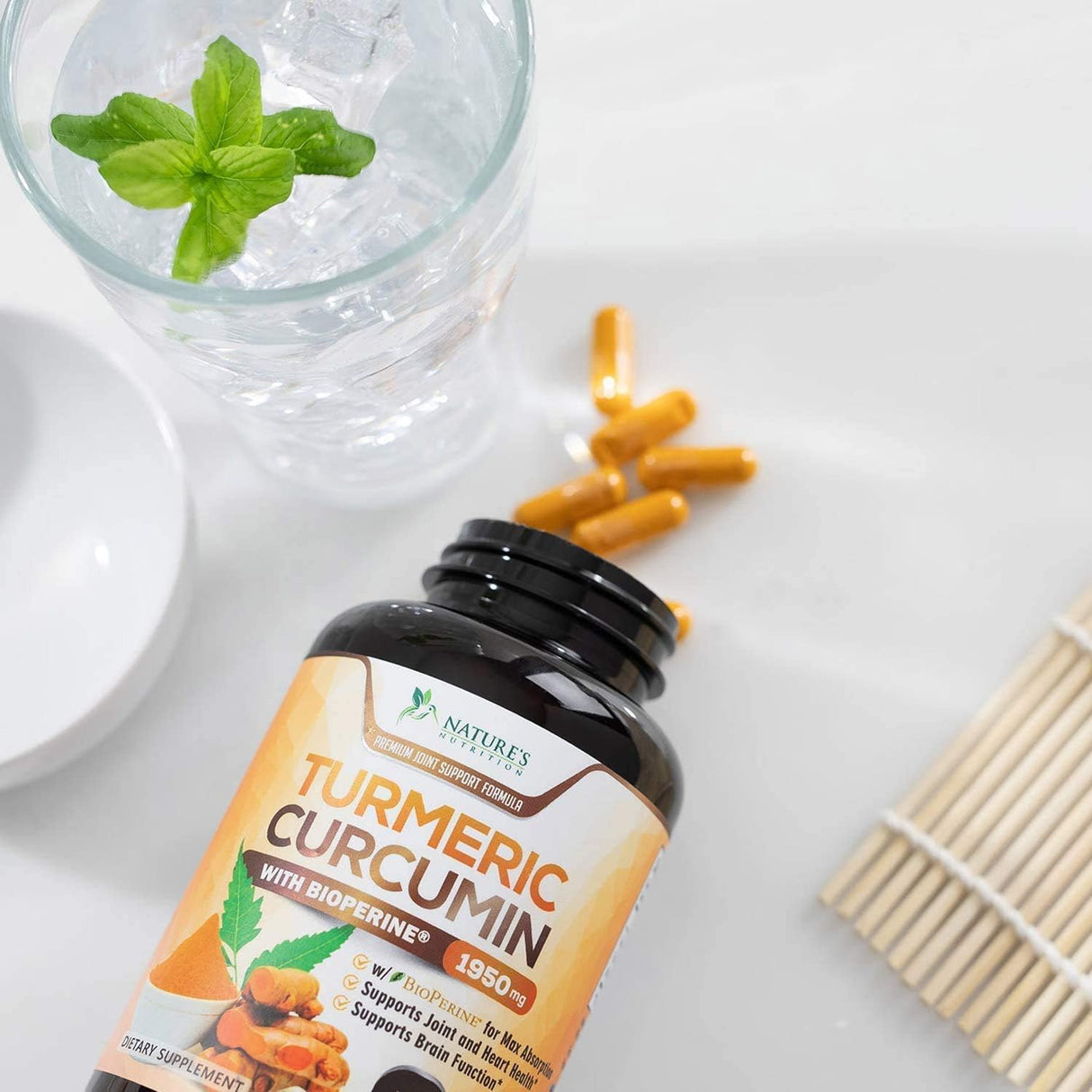 Suplementos Alimenticios de cúrcuma con biopérina