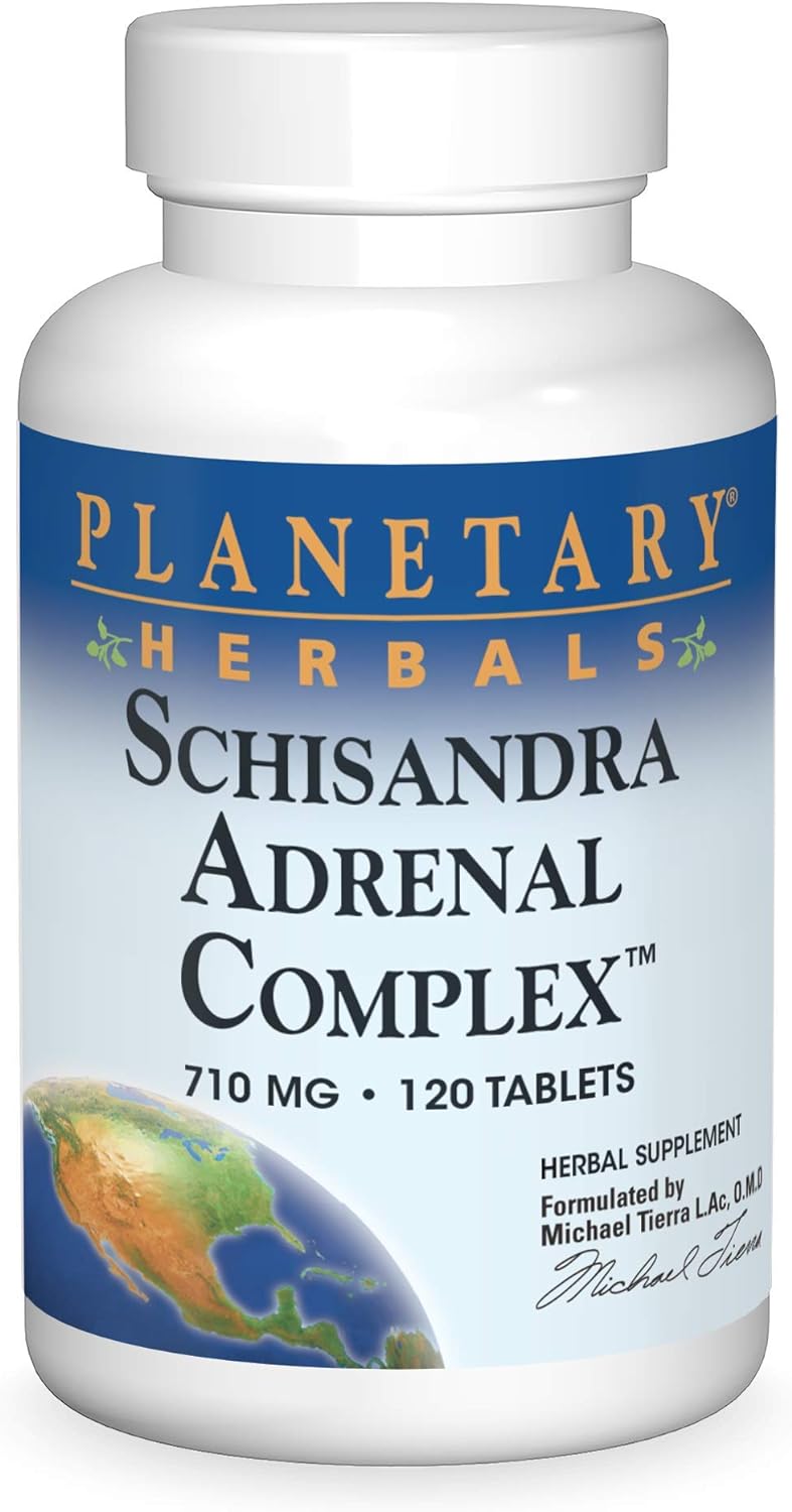 Planetary Herbals Complejo suprarrenal Schisandra 710mg 120u