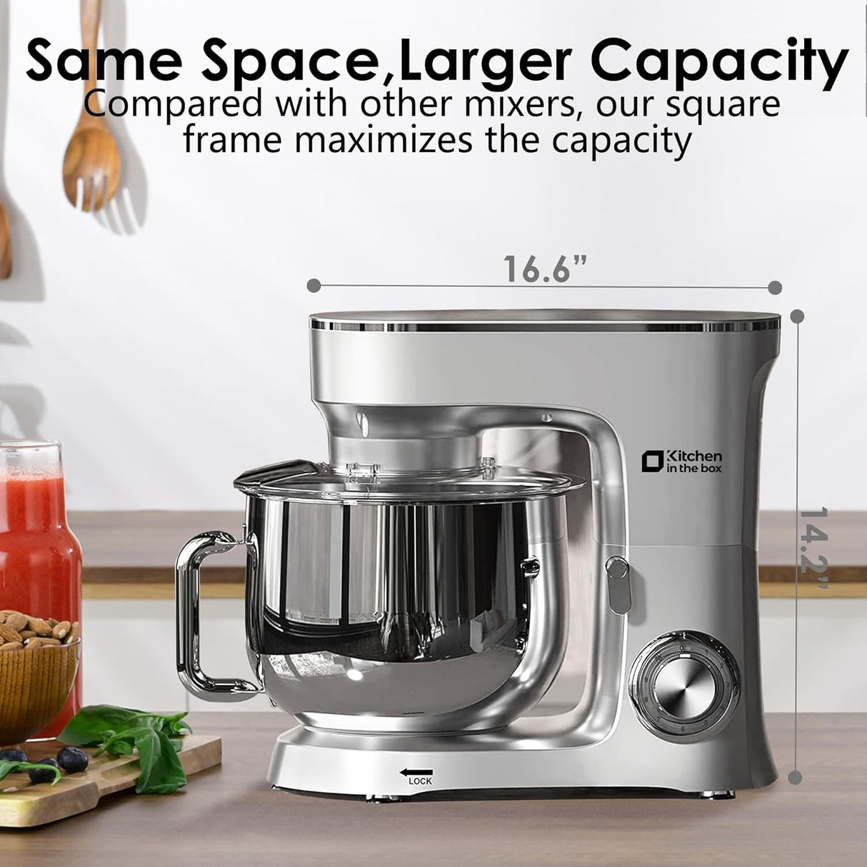 Batidora de Cocina Kitchen in the Box, 900W, 8.5QT, 10 Velocidades