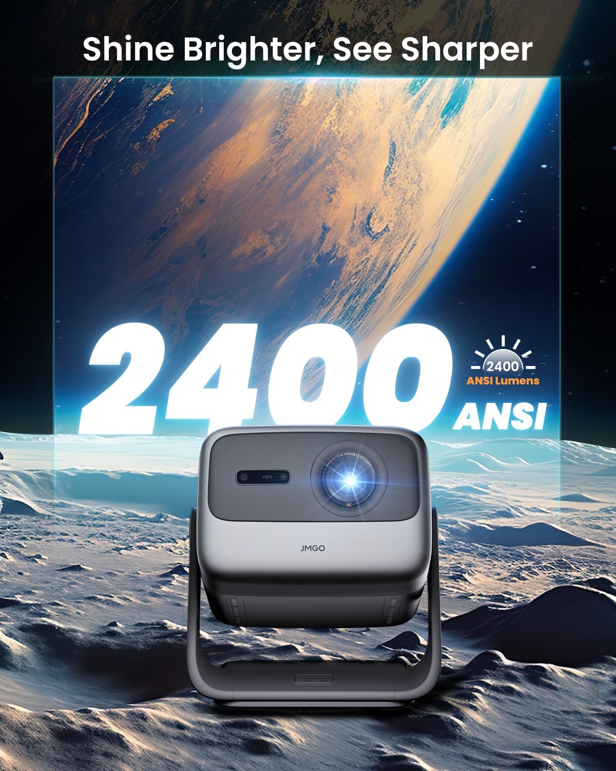 Proyector 4K JMGO N1S Pro, 2400 Lúmenes, WiFi y Bluetooth