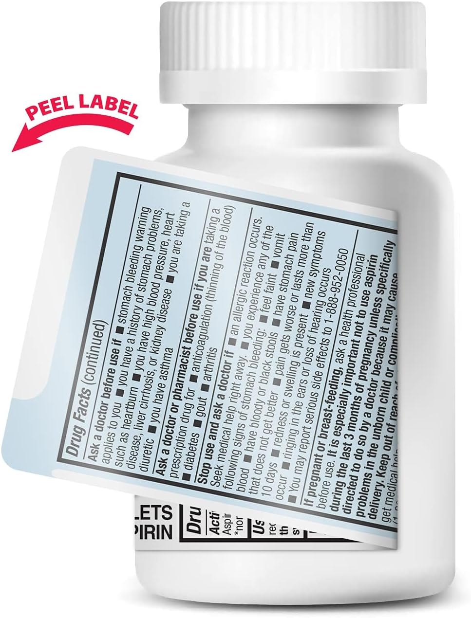 Aspirina 81 mg HealthA2Z® Coated 300 cápsulas