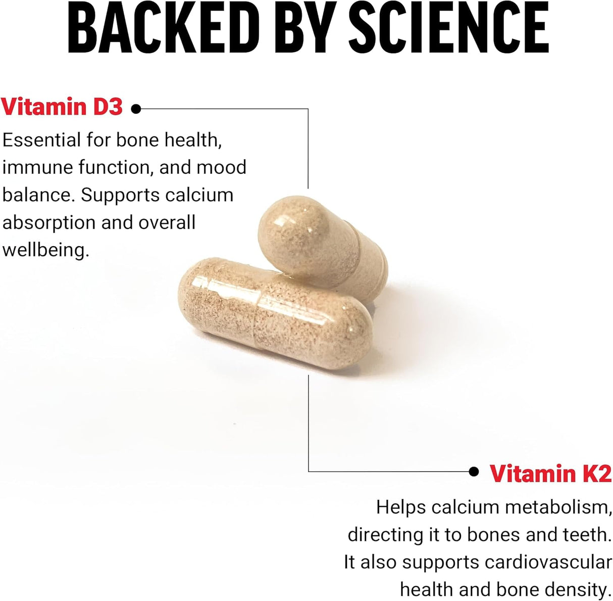 Suplemento de Vitamina D3 K2 FORCE FACTOR, 120 Cápsulas