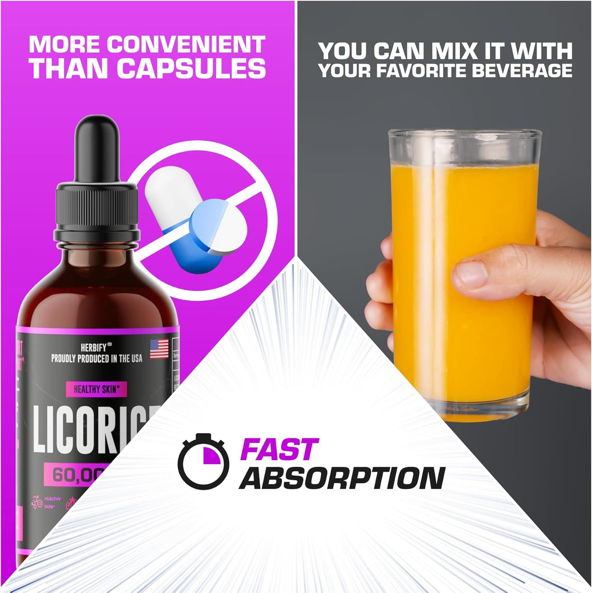 Extracto de Regaliz HERBIFY - Alivio Digestivo y Inmunidad - 2oz