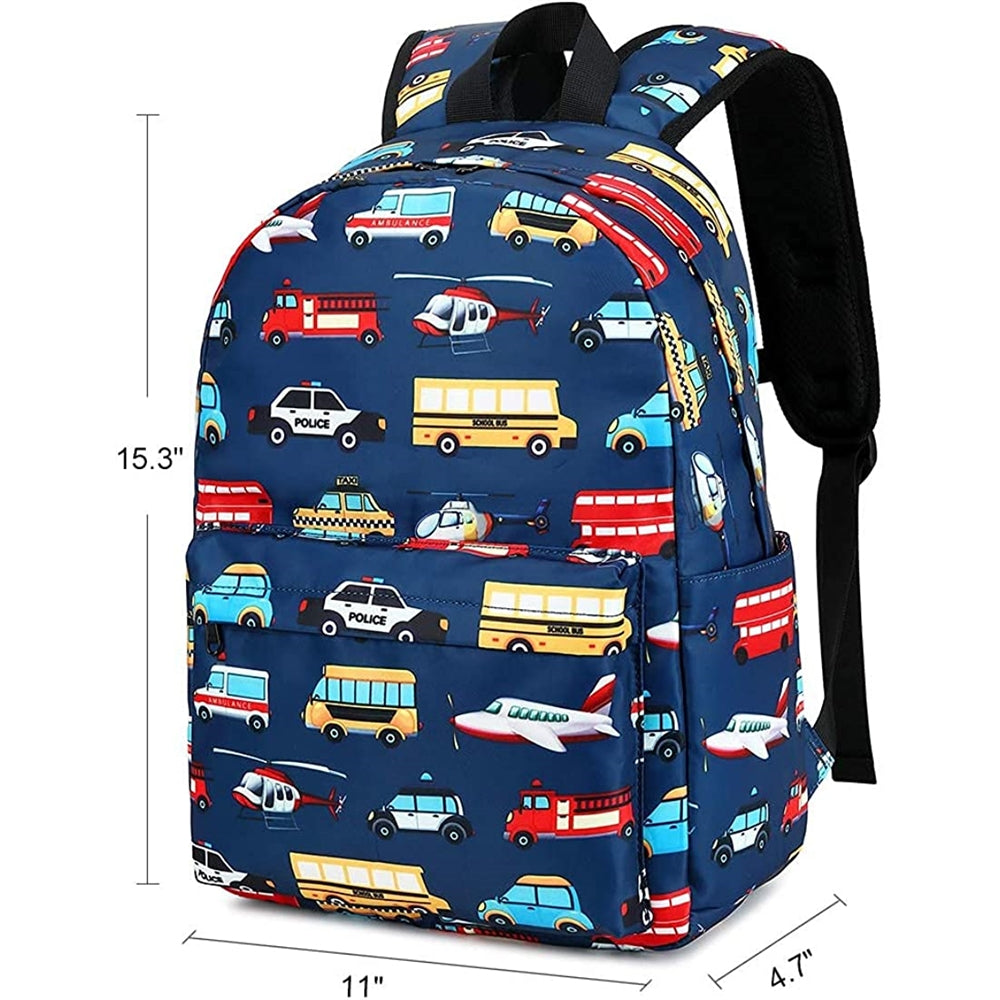 Morral o Mochila escolar para niños estampado de vehículos