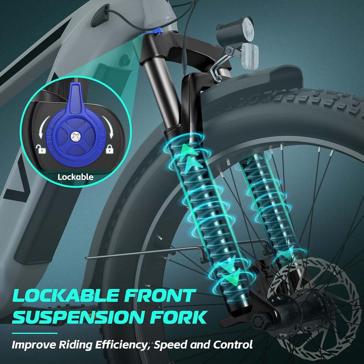 Bicicleta eléctrica Vivi ACE01, 26 fat tire, 1475W, 25MPH