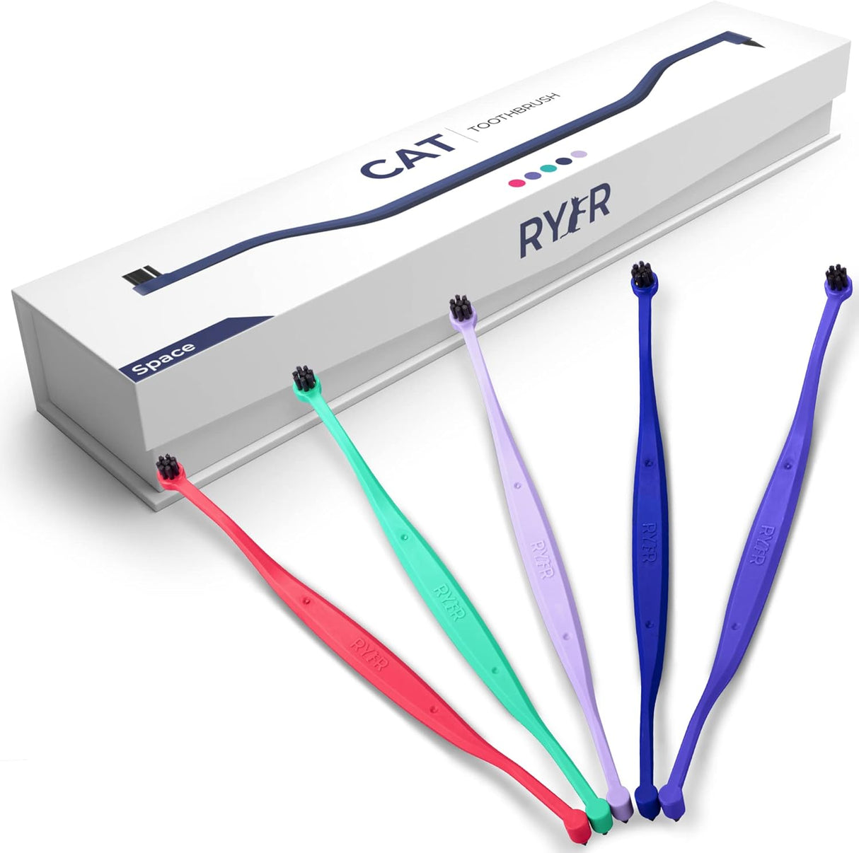 Cepillo de dientes para gatos de doble cara