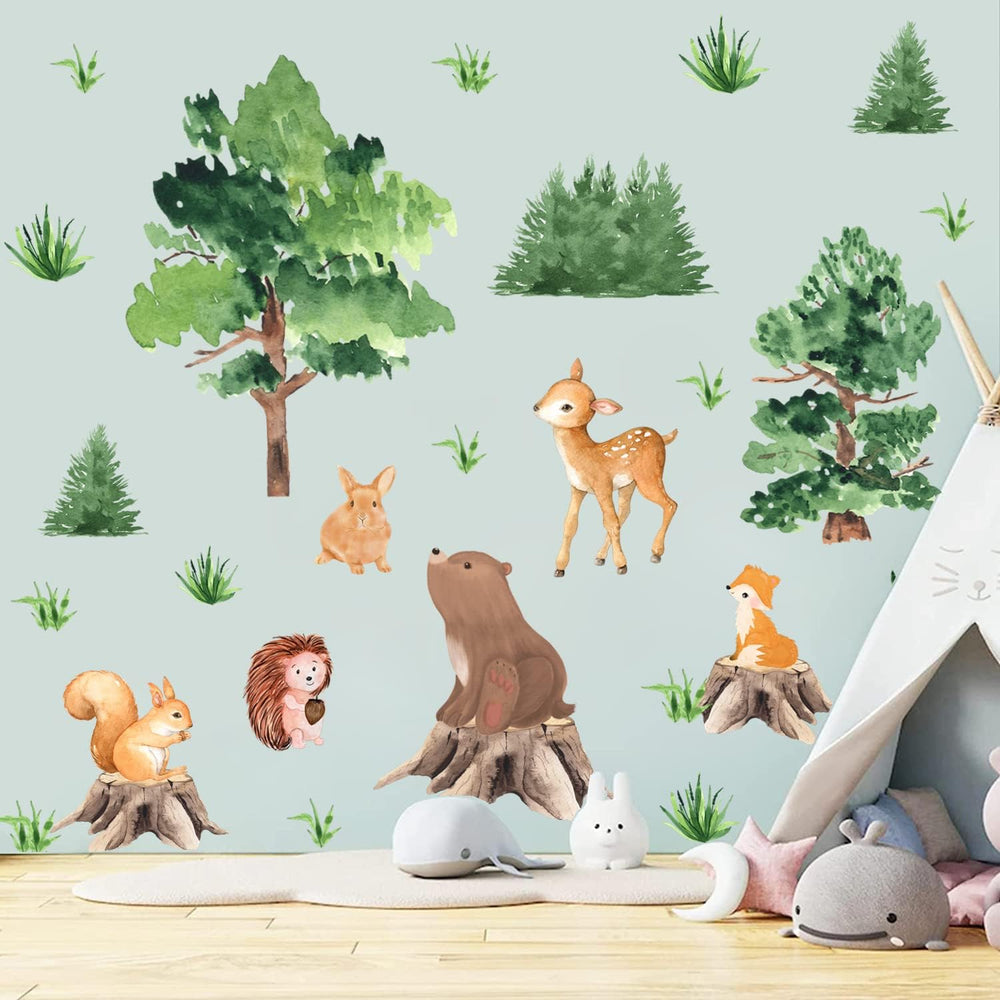 Pegatinas de animales de bosque KOKOLAP para decoraciones infantiles