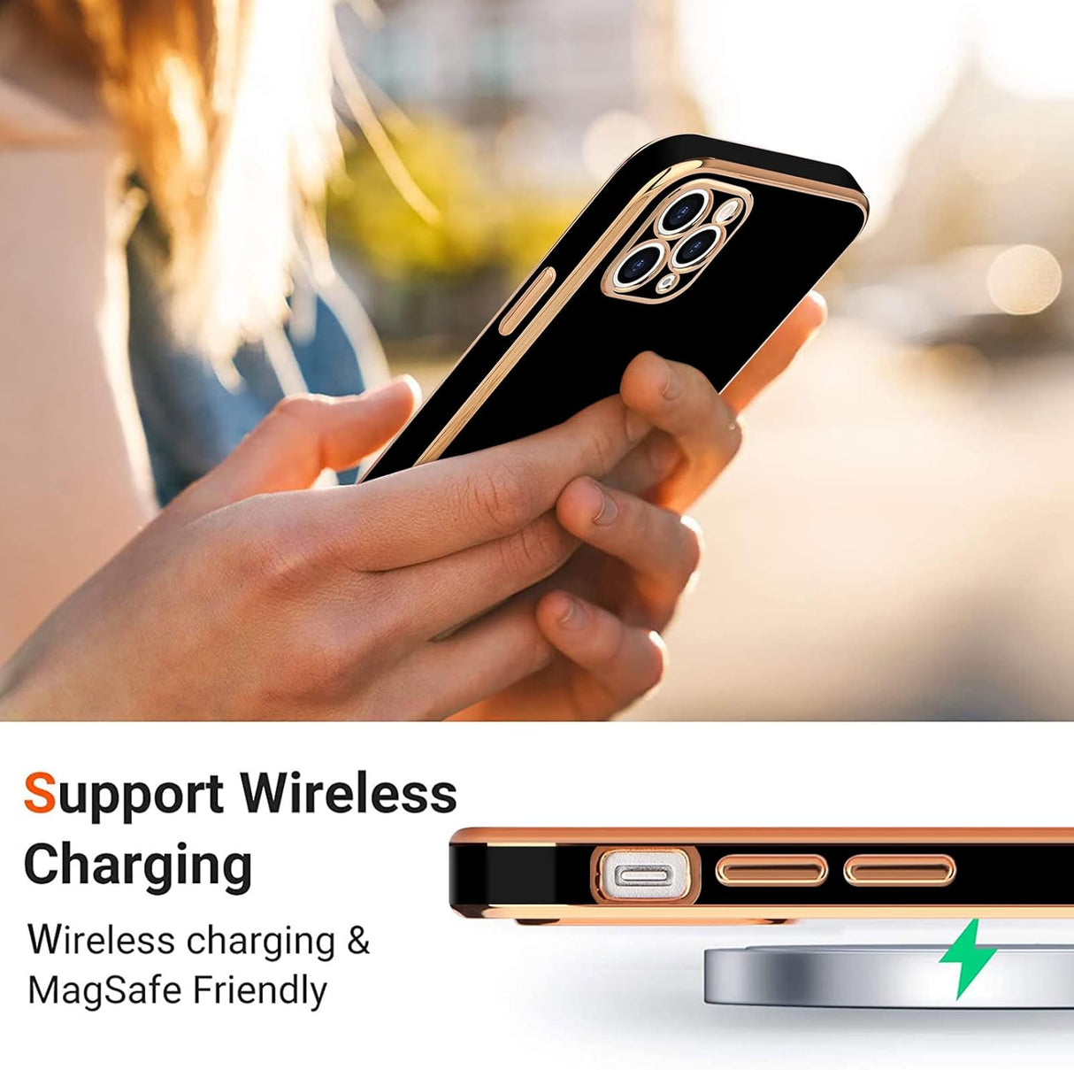 Teageo Funda para iPhone 11 Pro para niñas y mujeres, bonita funda de silicona a prueba de golpes para iPhone 11 Pro, color negro