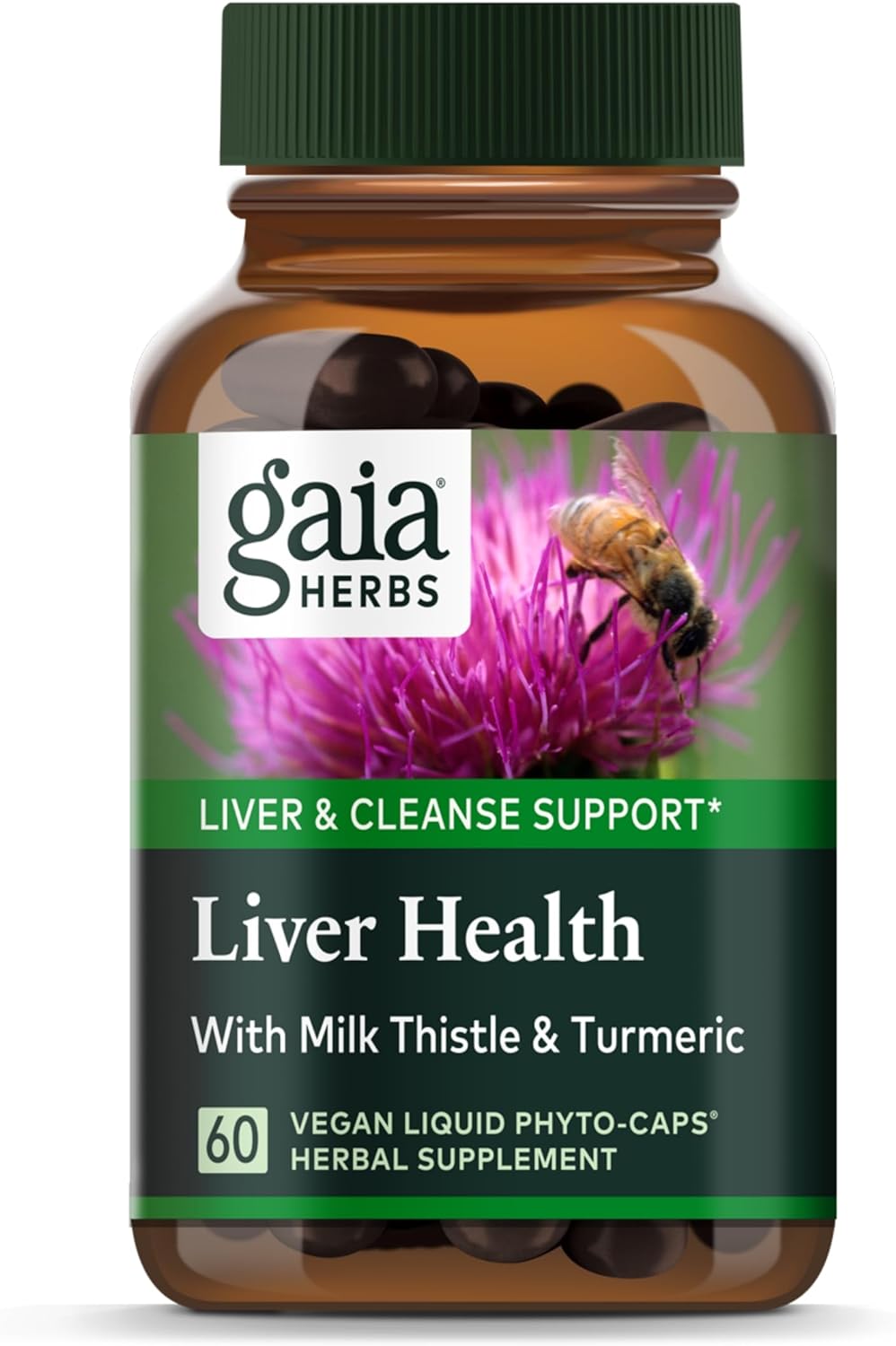 Gaia Herbs hígado Salud Líquido Phyto Cápsulas 60 cápsulas