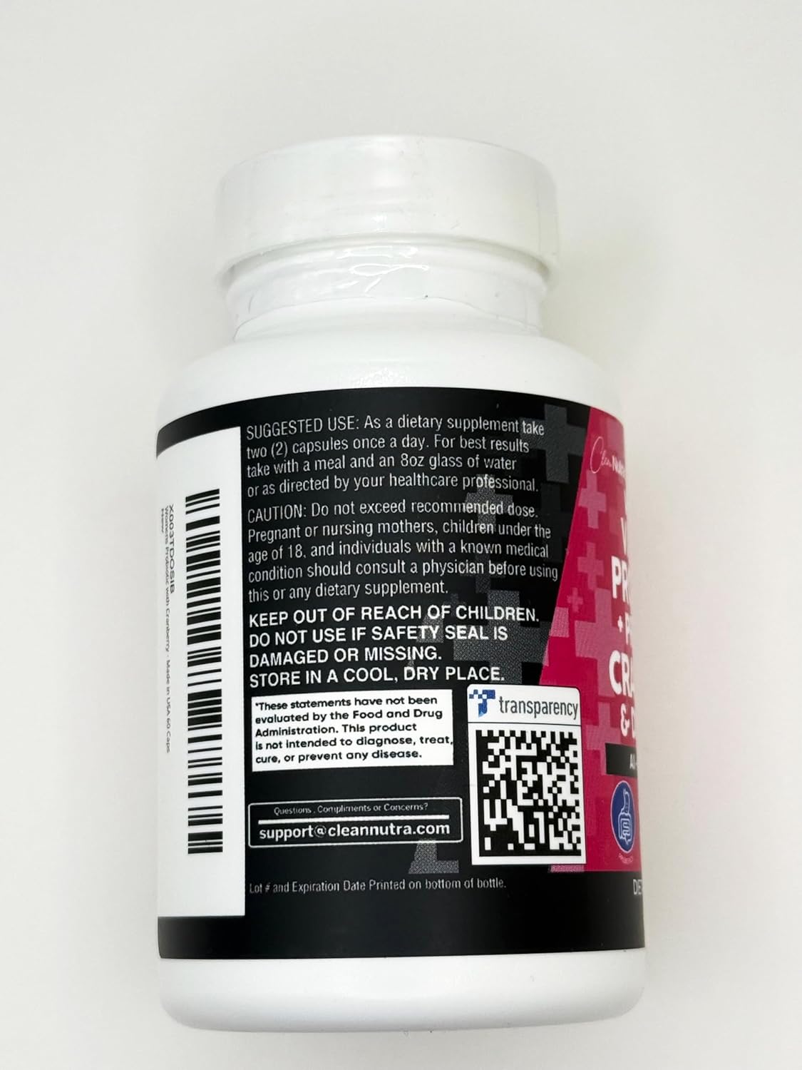 Probioticos Vaginales Clean Nutraceuticals, 60 Cápsulas