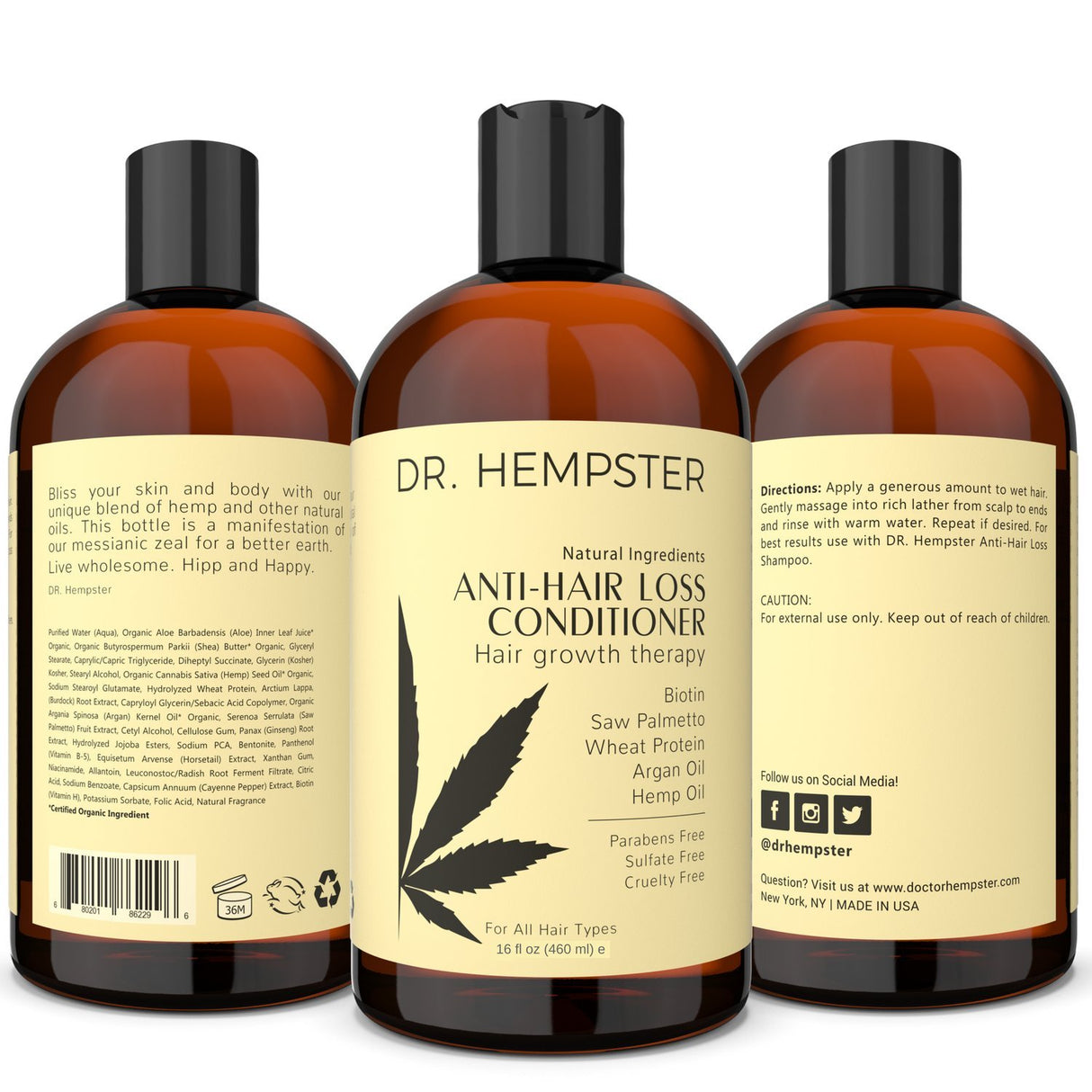 Acondicionador Anticaída con Biotina y Cáñamo