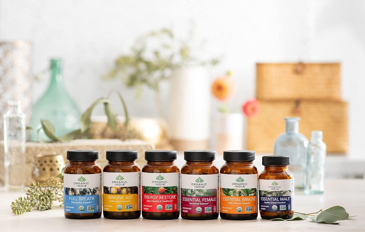 ORGANIC INDIA Suplemento herbario esencial femenino 90 cáp