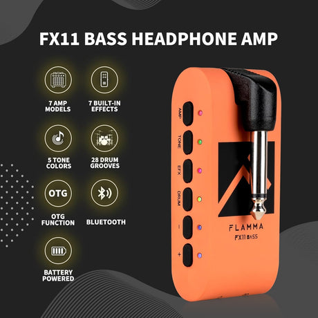 Amplificador de Auriculares Portátil con Efectos y Bluetooth