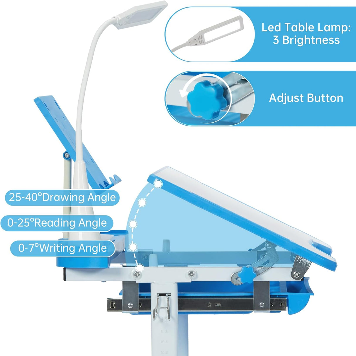 Escritorio y Silla Infantil, Estación de Trabajo Interactiva