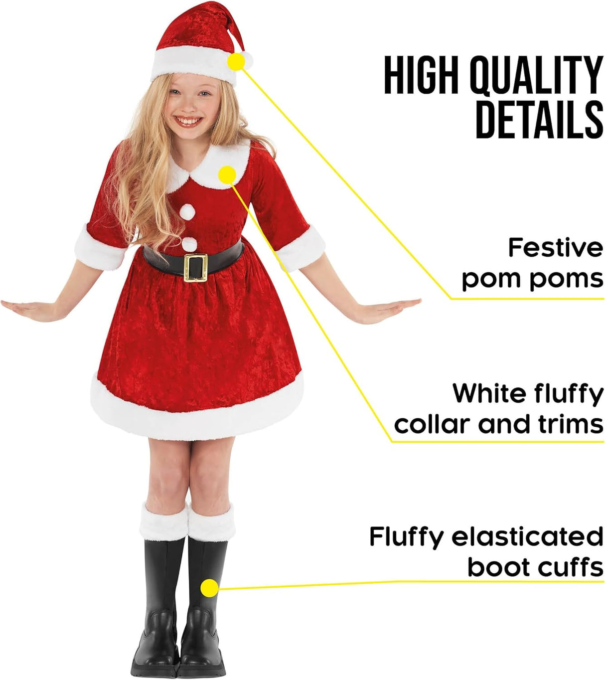 Disfraz de Sra. Claus para Niñas - Morph - Vestido Festivo