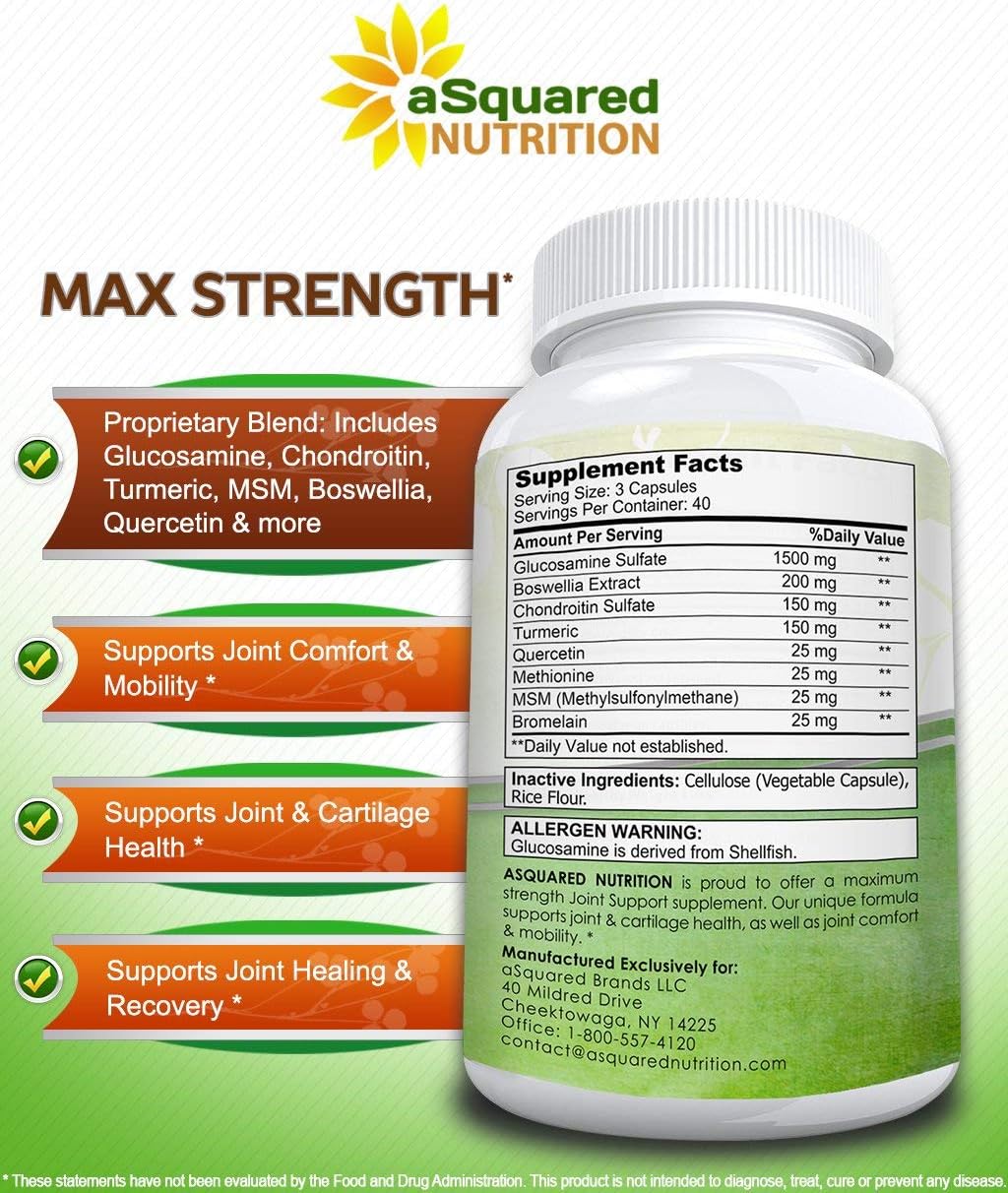 Suplemento Nutrition Glucosamina condroitina cúrcuma 120 cáp