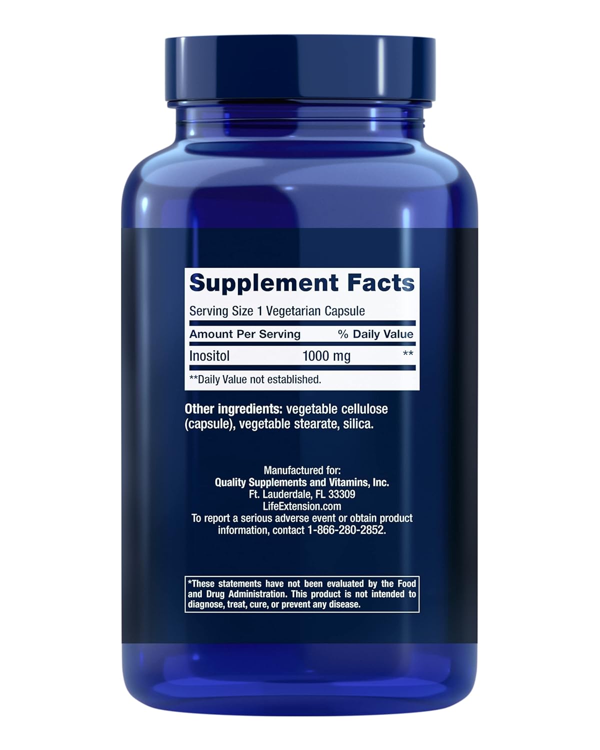 Suplemento Inositol Caps 1000 mg de mioinositol Sin gluten