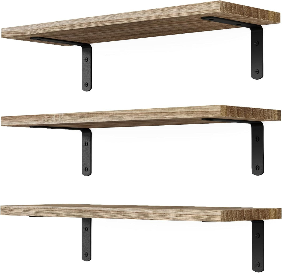 Estanterías flotantes de madera, juego de 3, para decoración